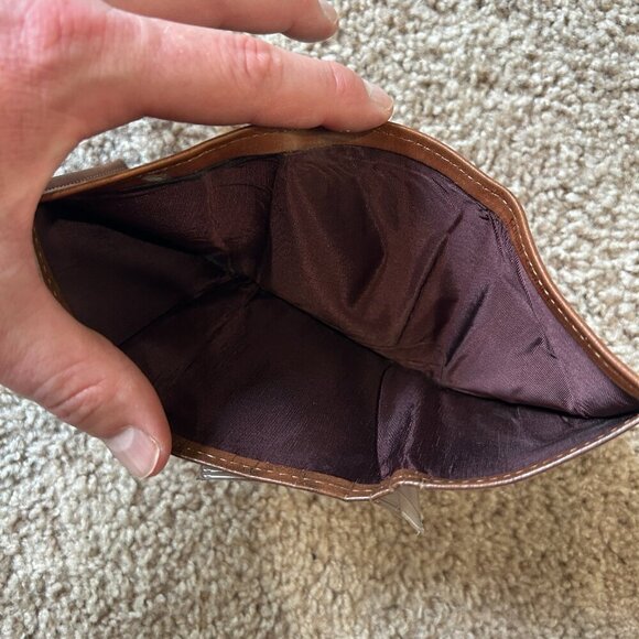 Miami Dolphins Trifold Brown Faux Leather Wallet - Picture 3 of 4